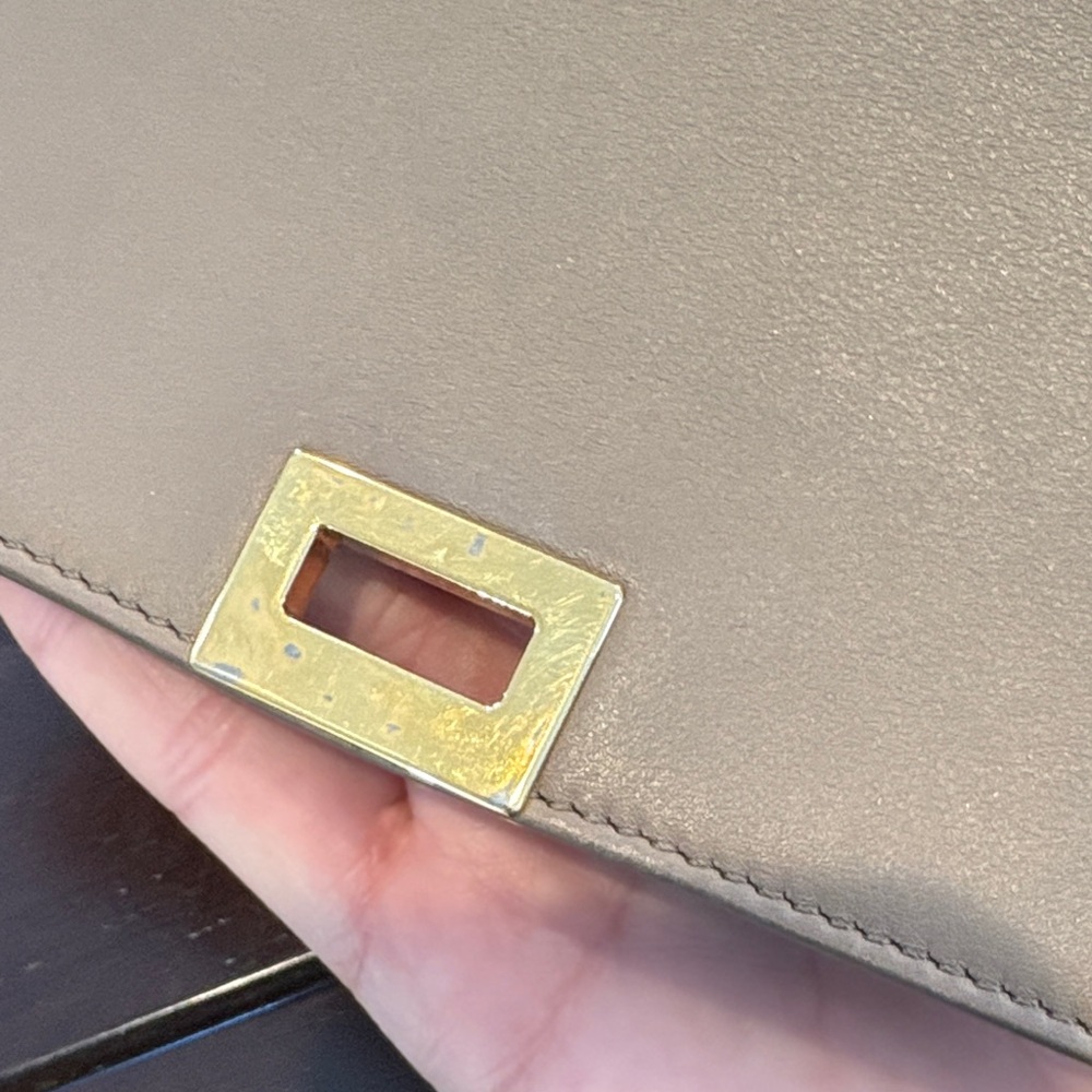 Celine Tricolor Satchel in Brown, Black, and Teal - Picture 12 of 14